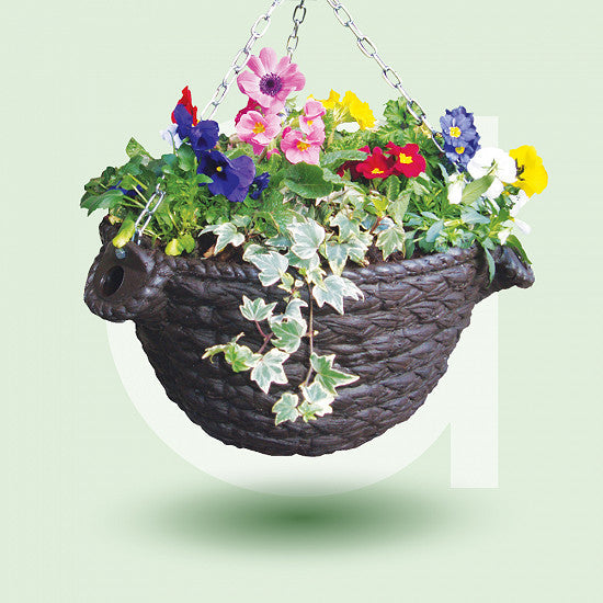 Wicker Hanging Basket (Self Watering)